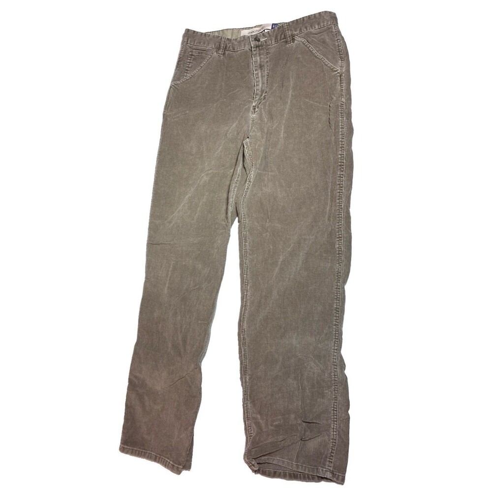 GAP M Corduroy pants Mechanic 33x32 Brown Cotton Workwear Straight VTG y2k